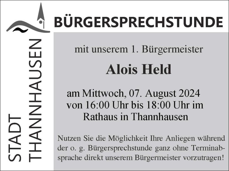 Neu Bürgersprechstunde Thannhausen