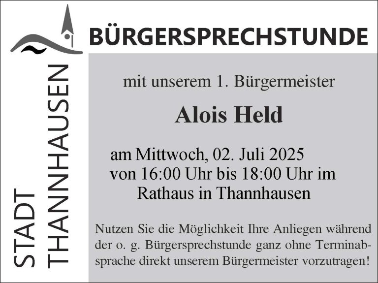 Neu Bürgersprechstunde Thannhausen