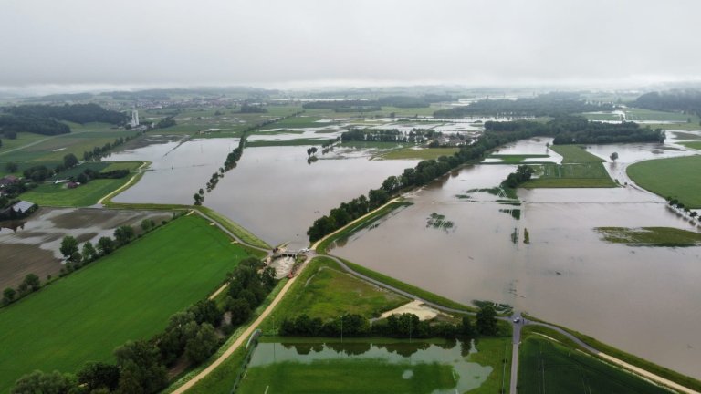 Hochwasser 2024 Drosselbauwerk - Bild